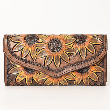 OHLAY WALLET Hand Tooled Genuine Leather women bag western handbag purse